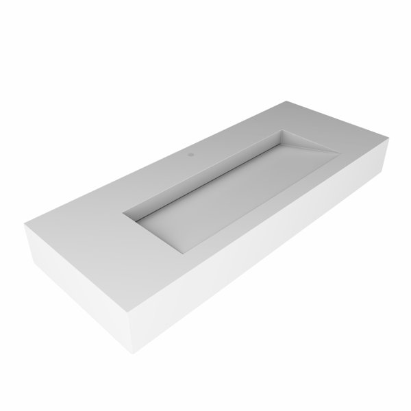 CastelloUSA Audrey 48'' Solid Surface Single Bathroom Vanity Top with